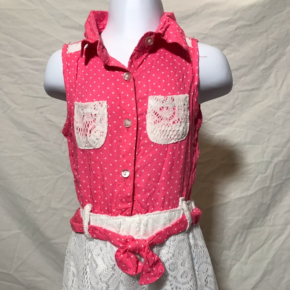 pink house crochet romper